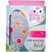 Resim Lady Keçeli 140x52 cm Gri Desenli Ütü Masası Kılıfı 