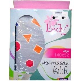 Resim Lady Keçeli 140x52 cm Gri Desenli Ütü Masası Kılıfı 