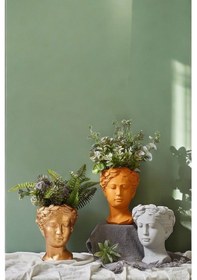 Resim Dekoratif Vazo Seti Obje Ev Dekorasyon Masa Üstü Dekor Vazo Seti Model 37 Turuncu Beyaz Gold Turuncu Beyaz Gold 