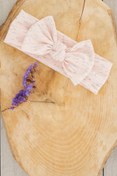 Resim Babygiz El Yapımı Yumuşak Fiyonk Bağlamalı Doğal Pamuklu Penye Bebek Çocuk Kız Bandana ELİT SERİ 