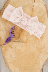 Resim Babygiz El Yapımı Yumuşak Fiyonk Bağlamalı Doğal Pamuklu Penye Bebek Çocuk Kız Bandana ELİT SERİ 