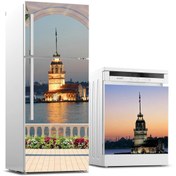 Resim Jasmin2020 Buzdolabı Ve Bulaşık Makinası Sticker Kaplama Etiketi Kız Kulesi 