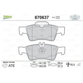Resim Valeo 670637 Fren Balatası Arka W203 04 07 S203 04 07 C209 06 09 A209 04 05 C219 04 10 C218 11 17 W211 03 08 