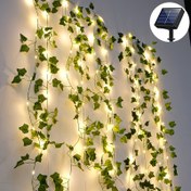 Resim 1 Paket, 50/100 LED Güneş Enerjili Sarmaşık Işıklı Dizisi, 8 Modlu Güneş Enerjili Bakır Tel Peri Işıkları, Dış Mekan Bahçesi, Duvar, Balkon, Çit, Ağaçlar, Düğün, Parti, Restoran Ambiyans Geliştirme, Çadır, Kampçılık, Noel Süslemesi için Uygun 