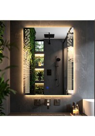 Resim Velano Günışığı Lazer Kumlamalı Lavabo & Banyo Aynası Dokunmatik Sensörlü 80 X 60 
