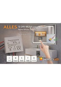 Resim 12-24v 4a Dokunmatik Touch Ayna Arkası Sensör Ayna Lambası Banyo Aynası Mobilya Sensörü Diğer 