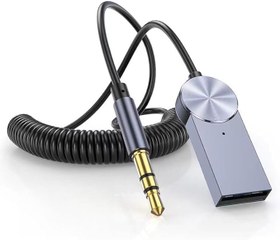 Resim Araç İçi Bluetooth 5.0 Adaptör - Mikrofonlu Eller Serbest Aux Alıcı - Kablolu Hoparlörü Kablosuza Çevirici Zr631 