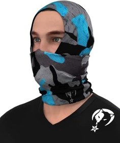 Resim e taktik Extreme Mavi Kamuflaj Desenli Boyunluk Buff Bandana Saç Bandı Balaclava Yüz Maskesi 