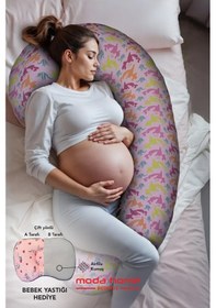 Resim Hamile Yastığı,sarılma Yastığı Aktivite Yastığı Pamuk Kumaş Pembe Pembe - Pembe 