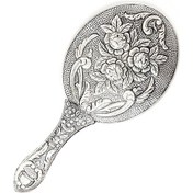 Resim Altın Sepeti GA051 Üçlü Lale Büyük Gümüş El Aynası 