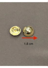 Resim Ceket Hırka Kol Boyu Düğmesi Bombeli Gold 6 Lı Set 1,8 Mm 5277151 