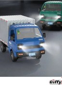 Resim Uzaktan Kumandalı Rc Kamyonet ,buhar Atan, Şarjlı, Ses Efektli, Işıklı, Kapıları Açılan, 2.4 Ghz Mavi 