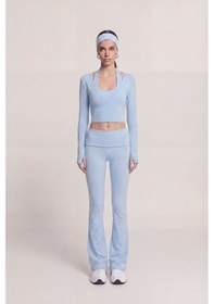 Resim Holly Lolly Bağlamalı Crop Kesim Ellen Bolero Mavi 