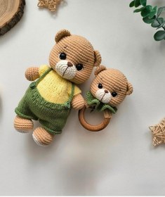 Resim Amigurumi Sevimli Ayıcık 2li Set 