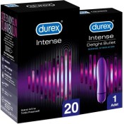 Resim Durex Intense Prezervatif 20' li + Durex Intense Vibe Bullet Titreşimli Vibratör 