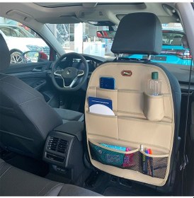Resim Space Deri Koltuk Arkası Organizer - Bej 