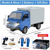 Resim Uzaktan Kumanda Rc Araba Simülasyon Drift Tırmanma Kamyon Led Işık Kargo Yük Model A Blue 2b Box Mavi 