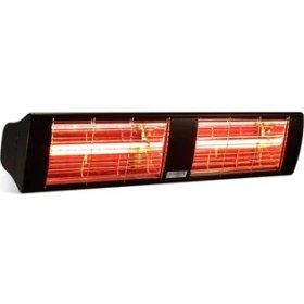 Resim Goldsun Supra 3000 Watt Suya Dayanıklı Elektrikli Infrared Siyah Renk Dış Ortam Isıtıcısı 