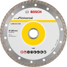 Resim Bosch - Ekonomik Seri 9+1 Genel Yapı Malzemeleri Için Elmas Kesme Diski 180 mm Turbo 
