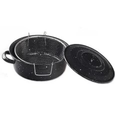 Resim Emaye Mutfak Seti Kızartma, Kavurma Közleme Seti (3 Parça) 