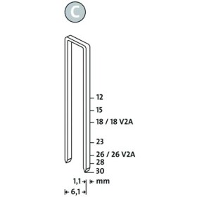 Resim Novus C Tip 4/23Mm Dar-Uzun Zımba Teli 2000 Li Paket 