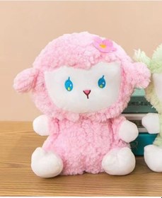 Resim Pembe Kuzucuk Peluş 25cm Tüylü 1 Adet Peluş Oyuncak 
