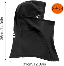 Resim lankai 2 adet sıcak tutan yüz maskesi, nefes alır, kış, yüz maskesi, tek beden, erkek/kadın, termal kayak maskesi, motosiklet maskesi, dış mekan aktiviteleri için, kış (siyah), Siyah, Tek Beden 