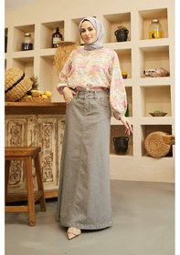 Resim Neways 2269-Denim Etek Gri 