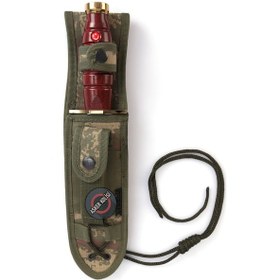 Resim Bordo Saplı Komando Bıçağı Asker Dağcı Avcı Büyük Boy Bıçak Bordo 