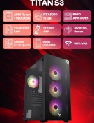 Resim Game Garaj Titan S3 R7-9800X3D 32 GB 1 TB SSD RTX5080 Free Dos Masaüstü Oyuncu Bilgisayarı 
