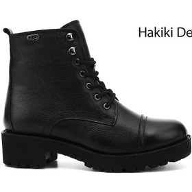 Resim Gönderi(R) Gönderi R Siyah Floter Fermuarlı Kauçuk Taban Hakiki Deri Postal Bot Siyah Floter 
