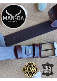 Resim Man-da Deri Manda Derisi Erkek Kemer 