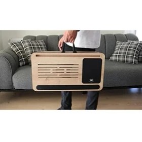 Resim Axolotl Telefon ve Tablet Bölmeli Minderli Laptop Sehpası Notebook Bilgisayar Çalışma Masası 