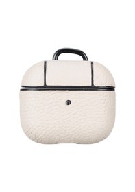 Resim Apple Uyumlu AirPods 3.nesil Deri Kılıf Juni Erc3 Bej Bej 