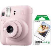Resim Fujifilm Instax Mini 12 Fotoğraf Makinesi + 10'lu Mini Film Pembe 
