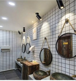 Resim Mylights Mat Siyah Tekli Led Spot Led Aplik Led Avize Gün Işiği L 