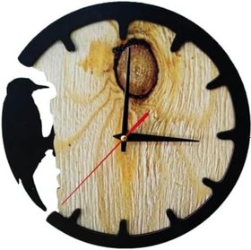 Resim caju art & decoration Ağaçkakan Temalı Dekoratif Duvar Saati 