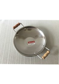 Resim Kavurma Sacı - No:1 - 27 CM - Krom Çelik -ahşap Kulplu - Sac Tava 