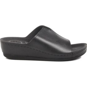 Resim Aspor Siyah Anatomik Kadın Dolgu Topuk Terlik 