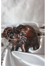 Resim Küllük Metal Fil Hortumu Figürlü Kül Tablası 