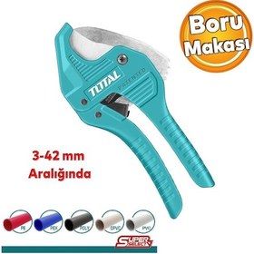 Resim Total Pprc Profesyonel Plastik Tesisat Borusu Boru Kesme Makası 3-42 Mm Çelik Tht534216 