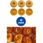 Resim Kitchen Design Lab 18'li Silikon Mini Kek Muffin Göbekli Kek Kalıbı Sarı 