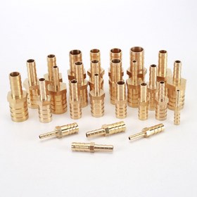 Resim 3 Adet Pirinç Redüksiyon Barb Fittings, Metal Düz Bağlantı Hortum Konektörü, Dişsiz Barb Boru Birleştirici, Tesisat ve Hortumlar için 