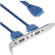 Resim 19 pin USB 3.0 arka Panel genişleme braketi 2 port usb çoklayıcı 19 pin USB 3.0 arka Panel genişleme braketi 2 port usb çoklayıcı