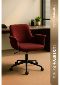 Resim August Çalışma Koltuğu Ofis Koltuğu Büro Koltuğu Bordo 