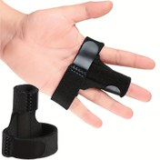 Resim Rahat ve Kullanışlı Giyim için Ayarlanabilir Siyah Parmak Ateli, Sıkıştırma Sabit Parmak Destek Kılıfı 