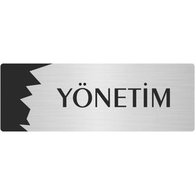 Resim Özarslan Dizayn Metal Departman Kapı İsimliği, Yönlendirme levhası Yönetim 10X20 Cm Gümüş Renk 