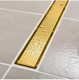 Resim Sukar Line 6 Gold Plain 50 cm Izgaralı Duş Kanalı 1156-1035000-71 
