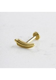 Resim Glorria Altın Yaprak Tragus Piercing Sarı 
