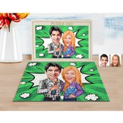 Resim Bk Gift Kişiye Özel Sevgililer Karikatürlü 1000 Parça Profesyonel Puzzle-50 